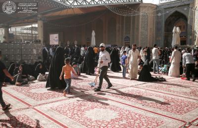 كوادر قسم الشؤون الخدمية في العتبة العلوية توفر أفضل سبل الراحة للزائر خلال عيد الفطر المبارك