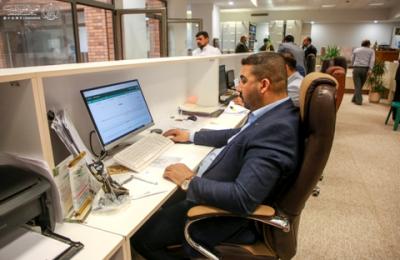 الأقسام الإدارية في العتبة العلوية تباشر بموقعها الجديد ضمن الجناح الإداري المخصص بصحن  السيدة فاطمة ( عليها السلام) - تقرير مصور