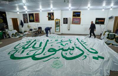 بمناسبة ولادة النبي الأكرم محمّد (ص) وحفيده الإمام الصادق (ع) .. ورشةُ التطريز تواصل استعداداتها لاستقبال "أسبوع الصادقين"