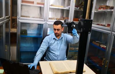 شُعبة إحياء التراث في العتبة العلوية تعمل على فهرسة النسخ الخطية لمكتبة الإمام الحسن (ع )  شُعبة إحياء التراث في العتبة العلوية تعمل على فهرسة النسخ الخطية لمكتبة الإمام الحسن (ع )