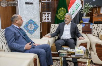 الأمين العام للعتبة العلوية المقدسة يستقبل مدير عام مكتب انتخابات النجف الاشرف الأمين العام للعتبة العلوية المقدسة يستقبل مدير عام مكتب انتخابات النجف الاشرف