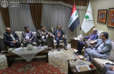 وفد العتبة العلوية المقدسة يلتقي بوزير الصحة العراقي في مبنى الوزارة ويبحث عدداً من المواضيع المهمة وفد العتبة العلوية المقدسة يلتقي بوزير الصحة العراقي في مبنى الوزارة ويبحث عدداً من المواضيع المهمة